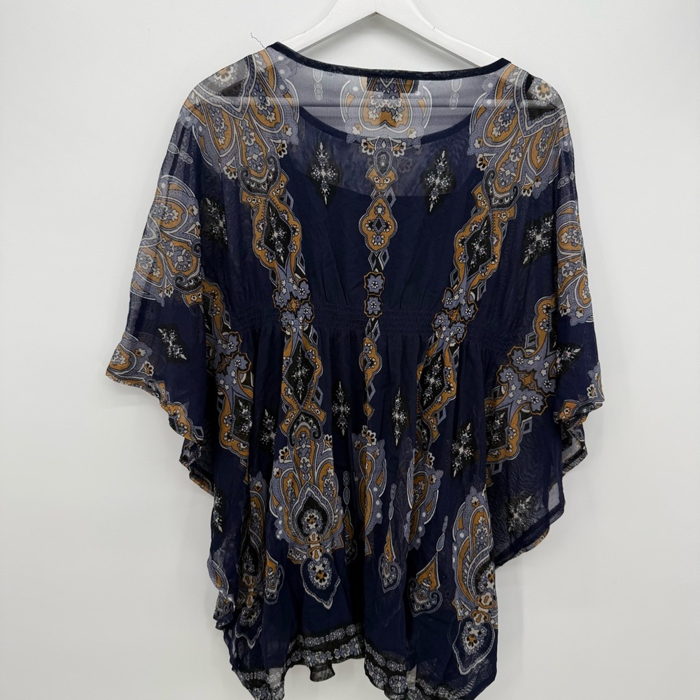 International Concepts Blue Boho Pattern Flowy Wi… - image 8